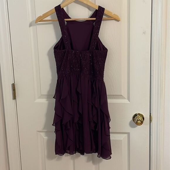 2010’s Extraordinary Purple Minidress, cocktail, Dinner, cruise, HoCo, sz 1 - Picture 6 of 7